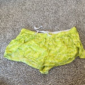 Victoria's Secret Lime Print Pajama Shorts